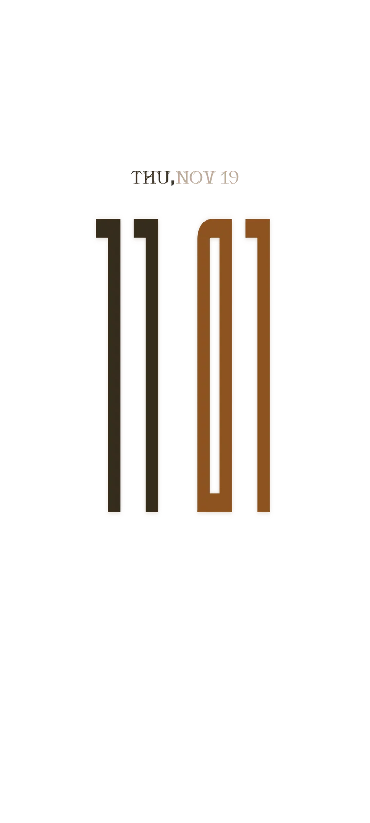 Clock layer: 11 01 with the date