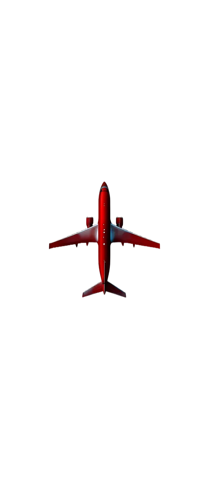 A red plane flying over the clock